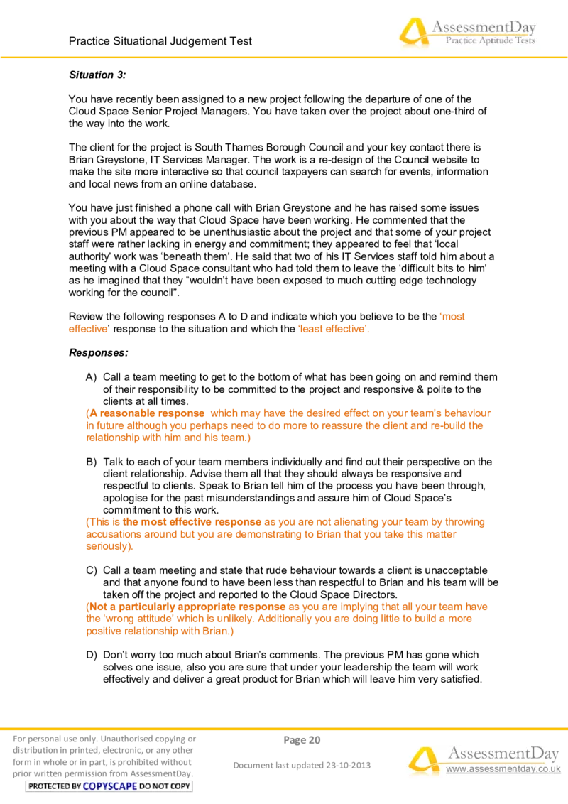 SJT4-Answers_2025春招题库汇总_十大行测题库_2023年十大热门题库更新中_05、TalentQ汇总_TalentQ测试题（适合大多数外资银行以及其他企业）_1必看SituationalJudgementTest（SJT）（约60道）