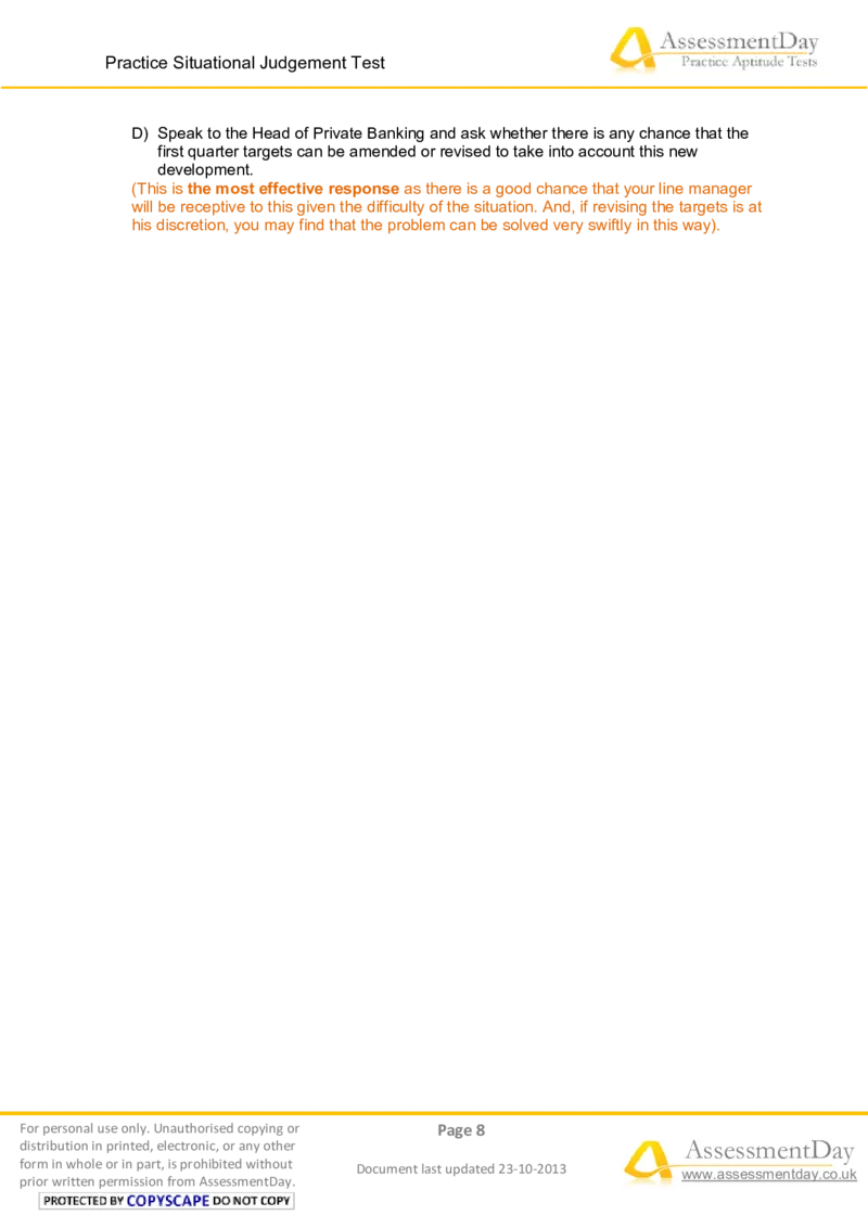 SJT4-Answers_2025春招题库汇总_十大行测题库_2023年十大热门题库更新中_05、TalentQ汇总_TalentQ测试题（适合大多数外资银行以及其他企业）_1必看SituationalJudgementTest（SJT）（约60道）