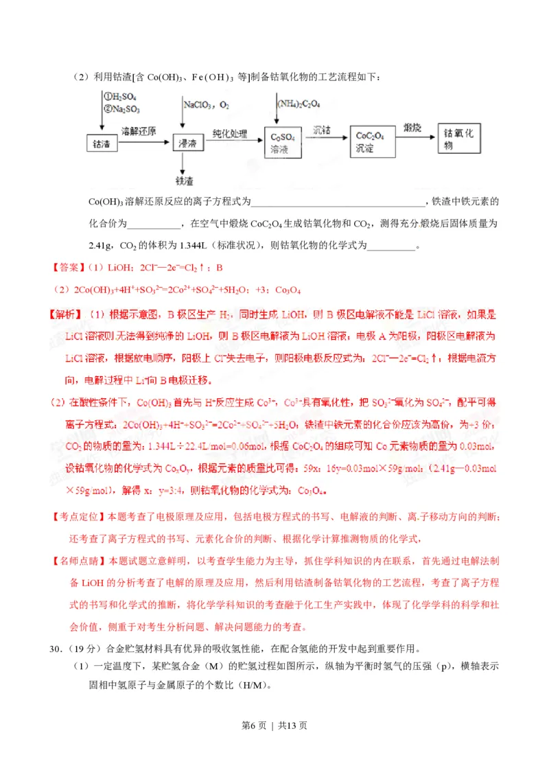 2015年高考化学试卷（山东）（解析卷）_历年高考真题合集_化学历年高考真题_新&middot;PDF版2008-2025&middot;高考化学真题_化学（按试卷类型分类）2008-2025_自主命题卷&middot;化学（2008-2025）(1)