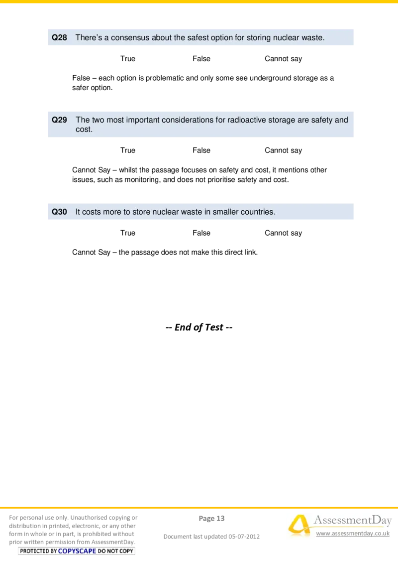 VerbalReasoningTest5-Solutions_2025春招题库汇总_十大行测题库_2023年十大热门题库更新中_05、TalentQ汇总_TalentQ测试题（适合大多数外资银行以及其他企业）_VerbalReasoning