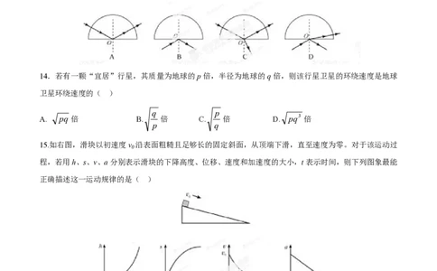 2014年高考物理试卷（福建）（空白卷）_物理历年高考真题_新&middot;PDF版2008-2025&middot;高考物理真题_物理（按试卷类型分类）2008-2025_自主命题卷&middot;物理（2008-2025）