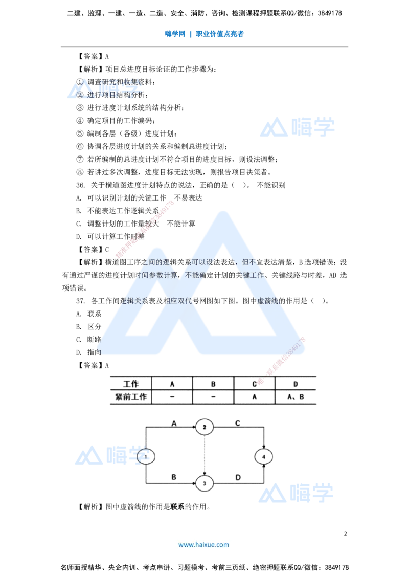 14.2025肖国祥-五年真题解析-2020年真题-选择题2_2026年一级建造师_2026年一建管理_2025年一建管理SVIP_03-习题精析✿实战特训✿模考通关_02-管理《五年真题解析》王晓丹HX_讲义