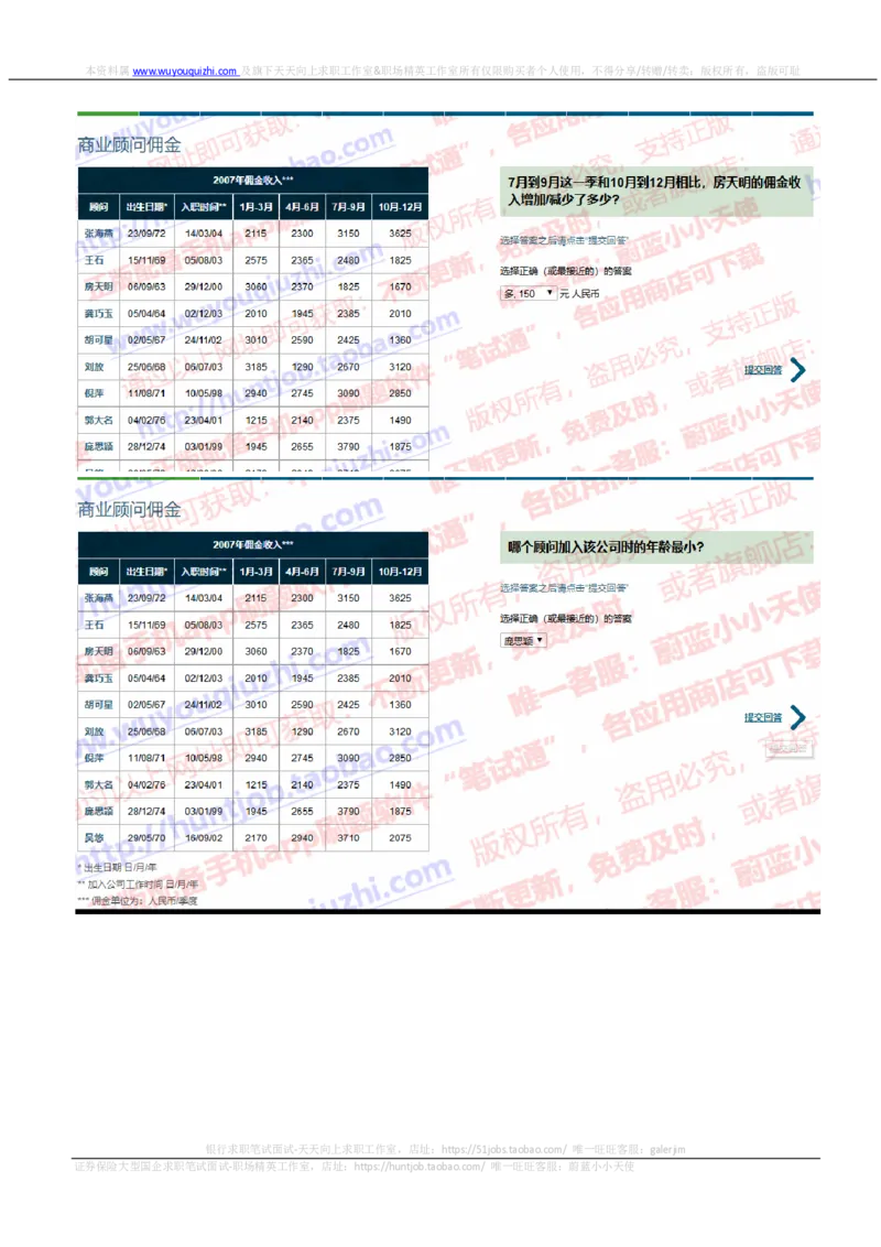 渣打银行2019招聘1017在线测试真题及答案_2025春招题库汇总_外资银行题库_23渣打_2019年历次OT真题及答案