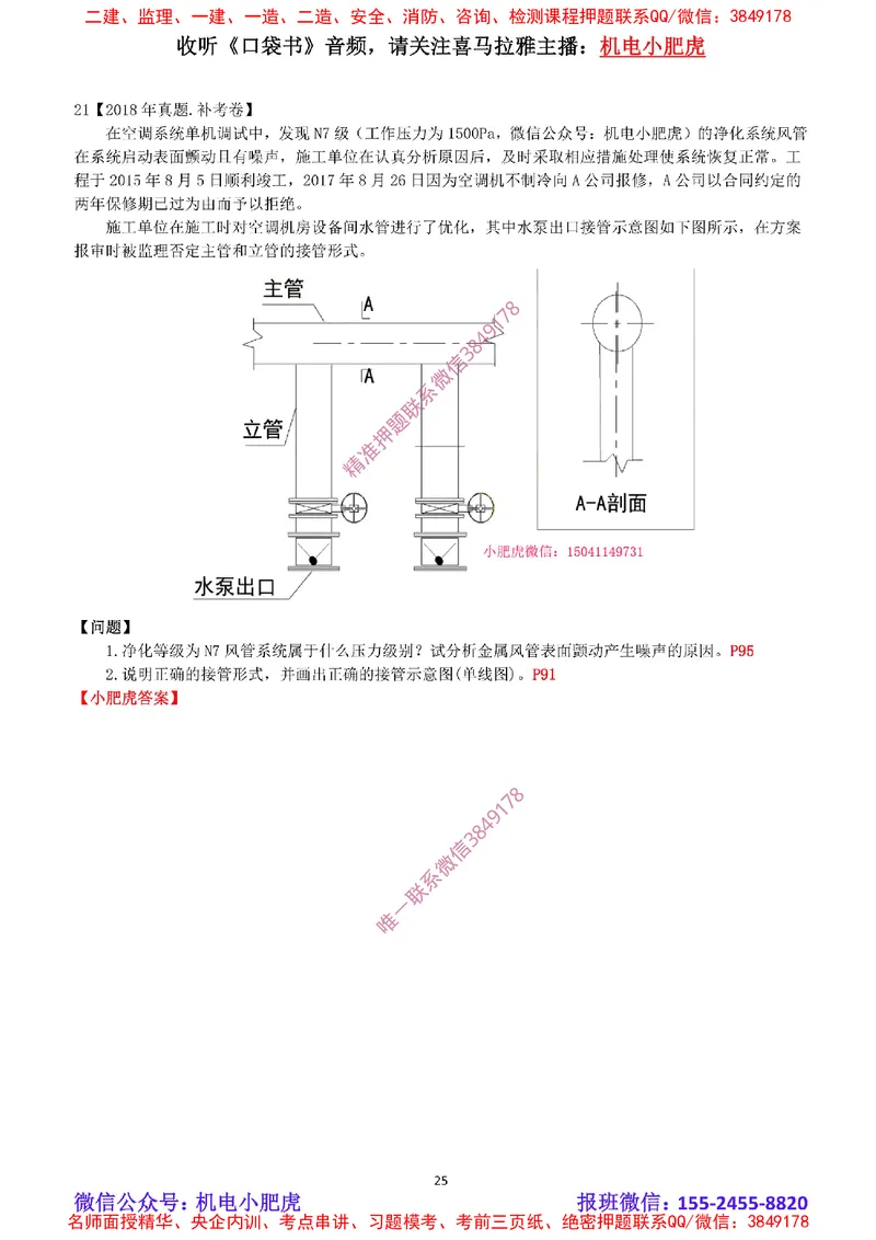 2025《一建机电-章节真题》空白版_2026年一级建造师_2026年一建机电_2025年一建机电SVIP_04-冲刺串讲✿考点强化✿小灶集训_68-机电《实操看图班》小肥虎SMR