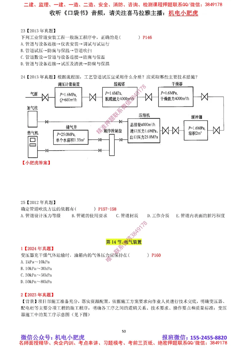2025《一建机电-章节真题》空白版_2026年一级建造师_2026年一建机电_2025年一建机电SVIP_04-冲刺串讲✿考点强化✿小灶集训_68-机电《实操看图班》小肥虎SMR