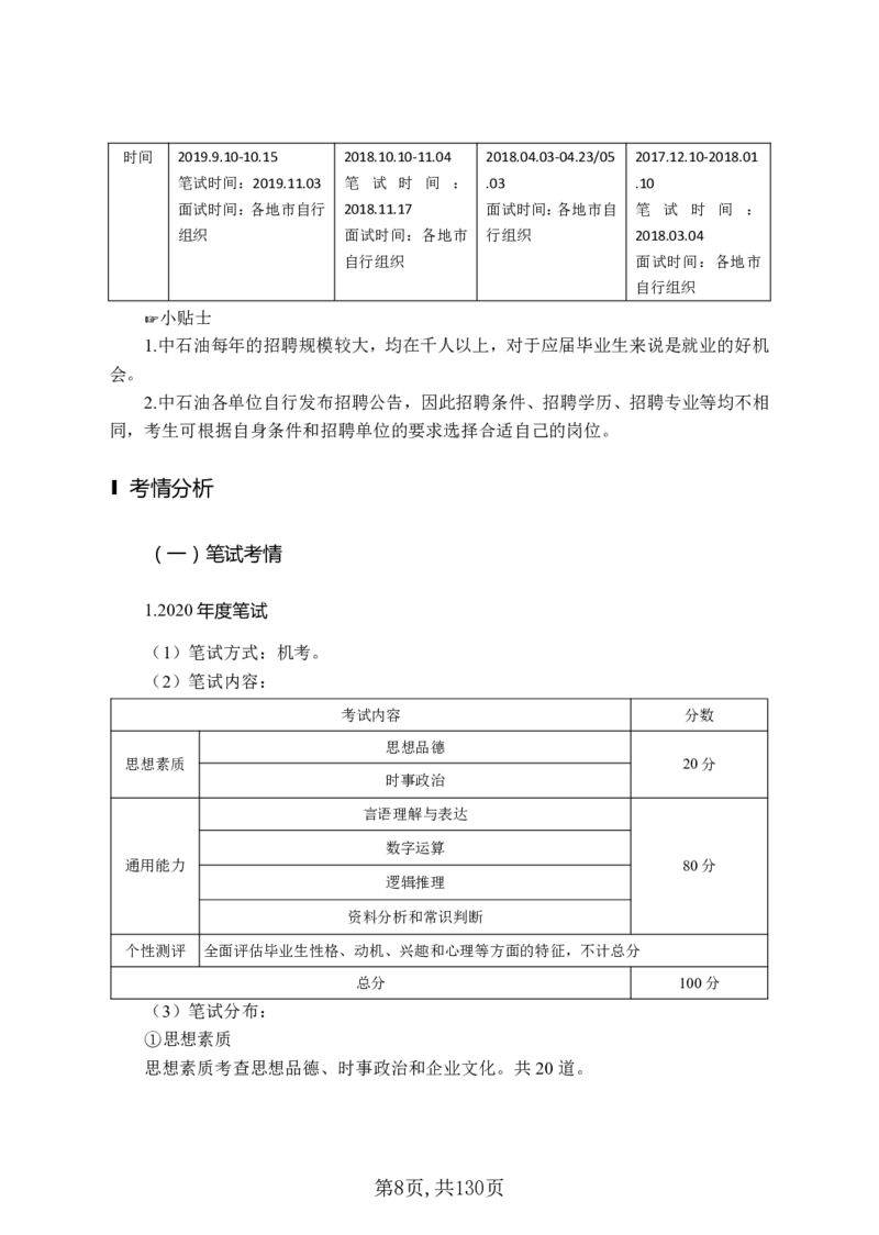 两油一化备考手册（130页）_三桶油_中国石油_中石油备考大礼包