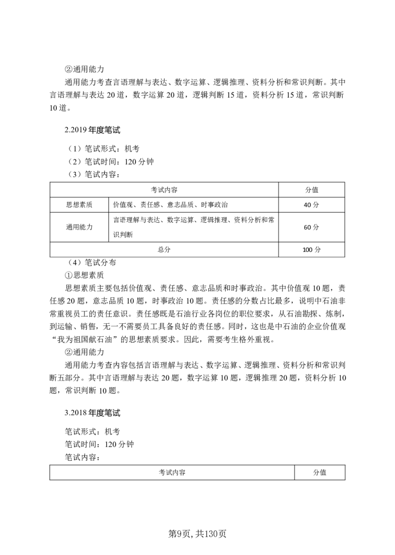 两油一化备考手册（130页）_三桶油_中国石油_中石油备考大礼包