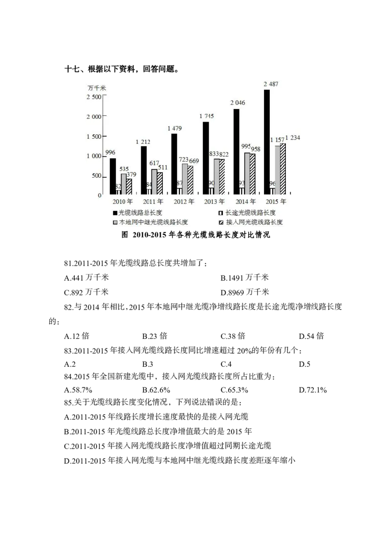 全新国企招聘行测700题-资料分析-试题_2025春招题库汇总_国企综合题库_1、国企招聘考试------笔试资料_职业能力测试_全新国企行测700题1