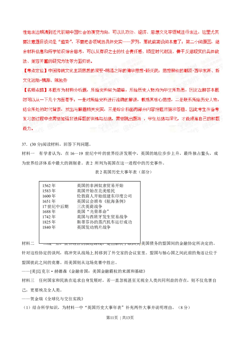 2015年高考历史试卷（安徽）（解析卷）_历史历年高考真题_新&middot;Word版2008-2025&middot;高考历史真题_历史（按年份分类）2008-2025_2015&middot;历史高考真题