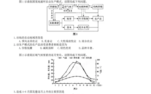 2015年高考地理试卷（福建）（空白卷）_地理历年高考真题_新&middot;PDF版2008-2025&middot;高考地理真题_地理（按年份分类）2008-2025_2015&middot;地理高考真题