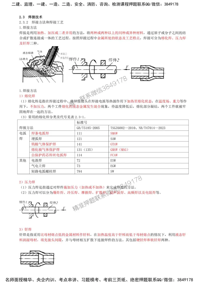 14-第2章-2.3-焊接技术（二）_2026年一级建造师_2026年一建机电_2025年一建机电SVIP_02-基础精讲✿高端面授✿深度强化_36-机电《教材精讲班》王建波SMR