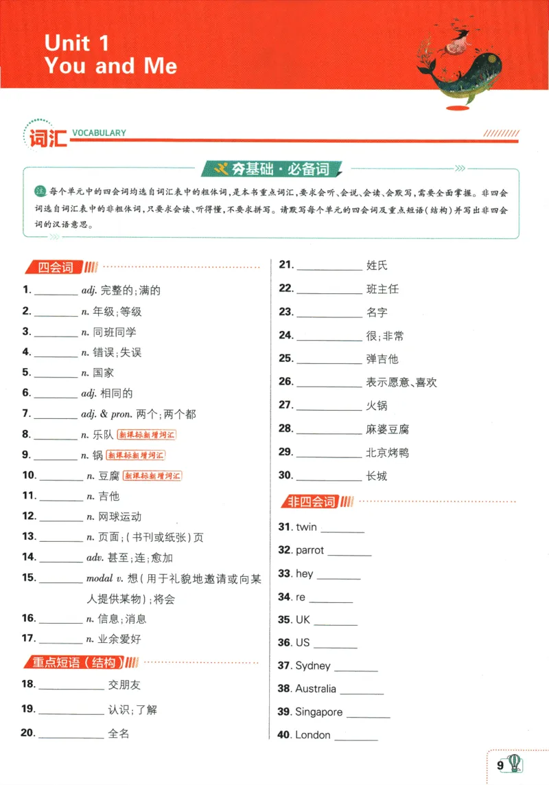 2026版《初中必刷题》英语RJ7上狂K重点_A007初中必刷合集2_A039初中必刷题合集_7上_2026版《初中必刷题》英语RJ7上