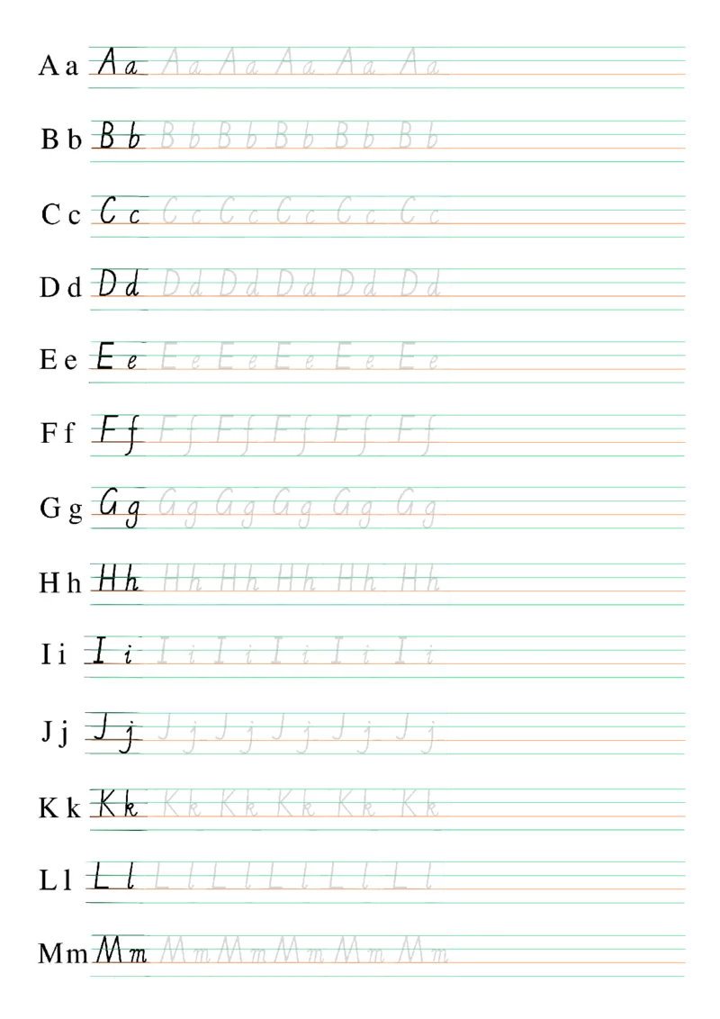 26英文字母手写临摹描红_幼小衔接全套_7.幼小衔接全套_04、英语_1、英语课件和教案、描红等_01、英文字母课