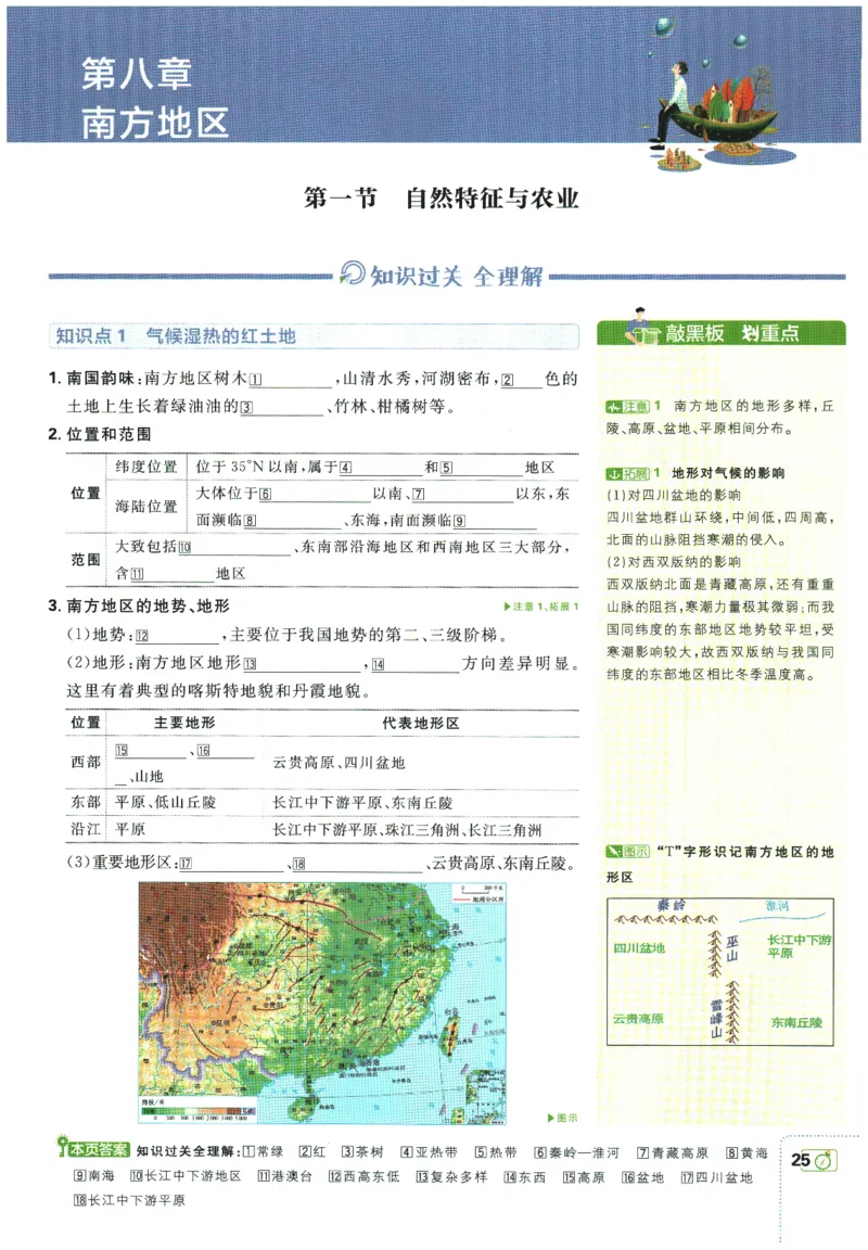 2026春《初中必刷题》地理RJ8下狂K重点_2026春《初中必刷题》地理RJ8下