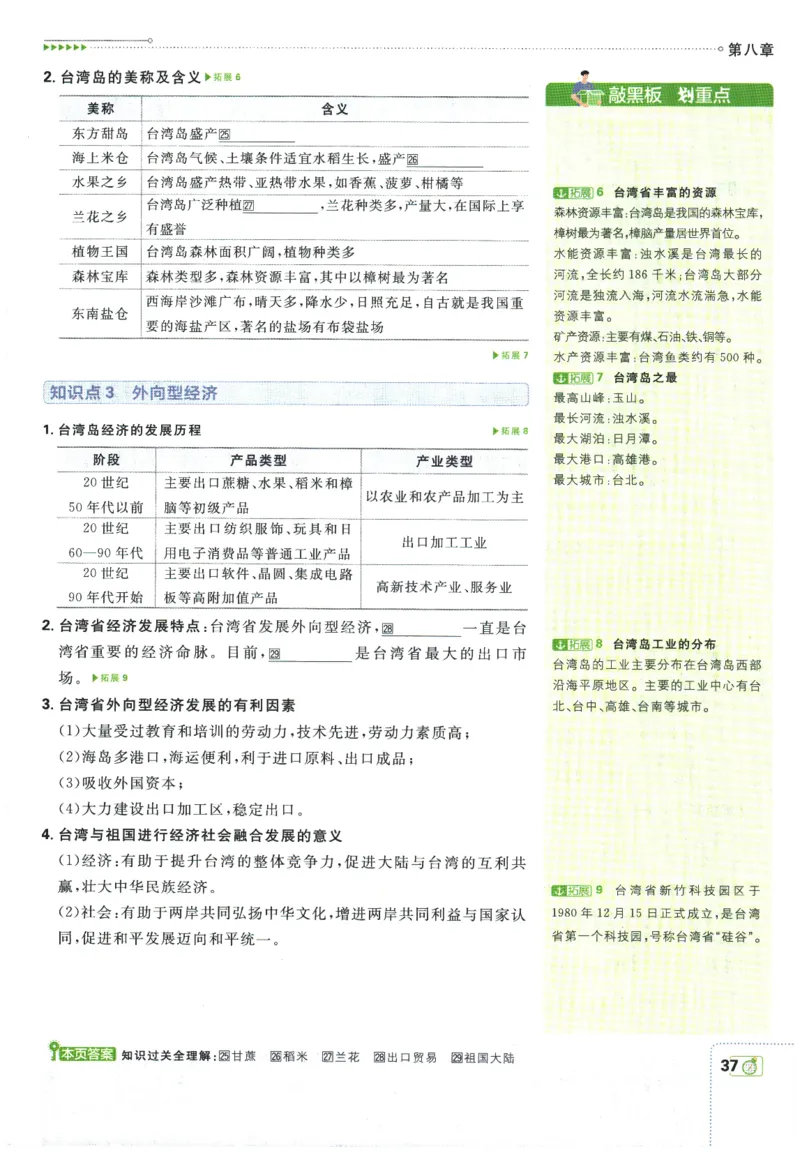 2026春《初中必刷题》地理RJ8下狂K重点_2026春《初中必刷题》地理RJ8下