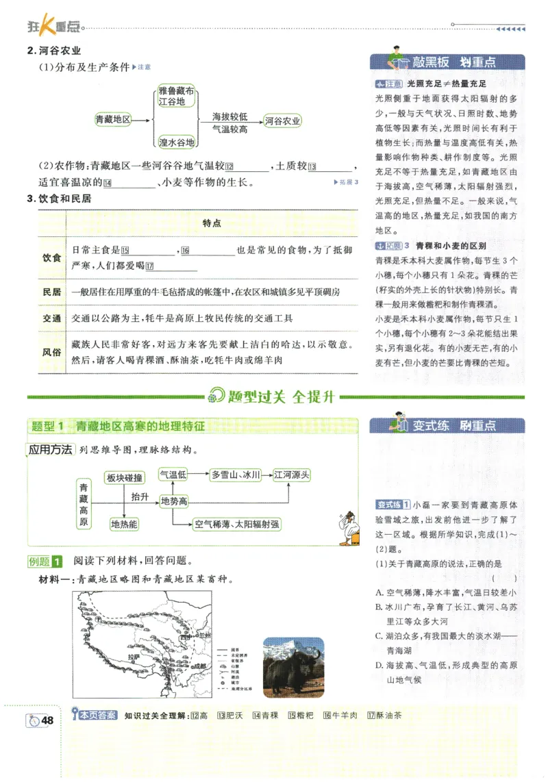 2026春《初中必刷题》地理RJ8下狂K重点_2026春《初中必刷题》地理RJ8下