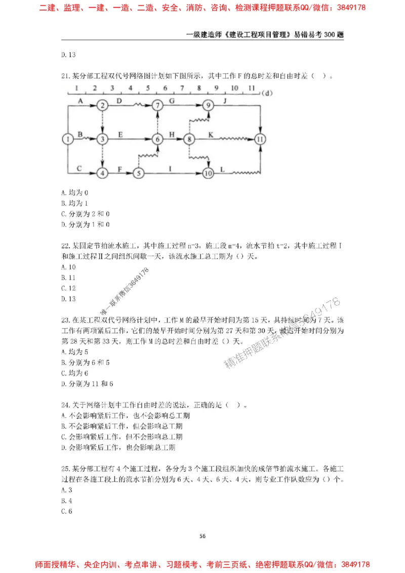 2025年一级建造师《建设工程项目管理》易错易考300题_2026年一级建造师_2026年一建管理_2025年一建管理SVIP_01-精华文档✿电子教材✿历年真题_25-管理《易错易考300题》SMR推荐