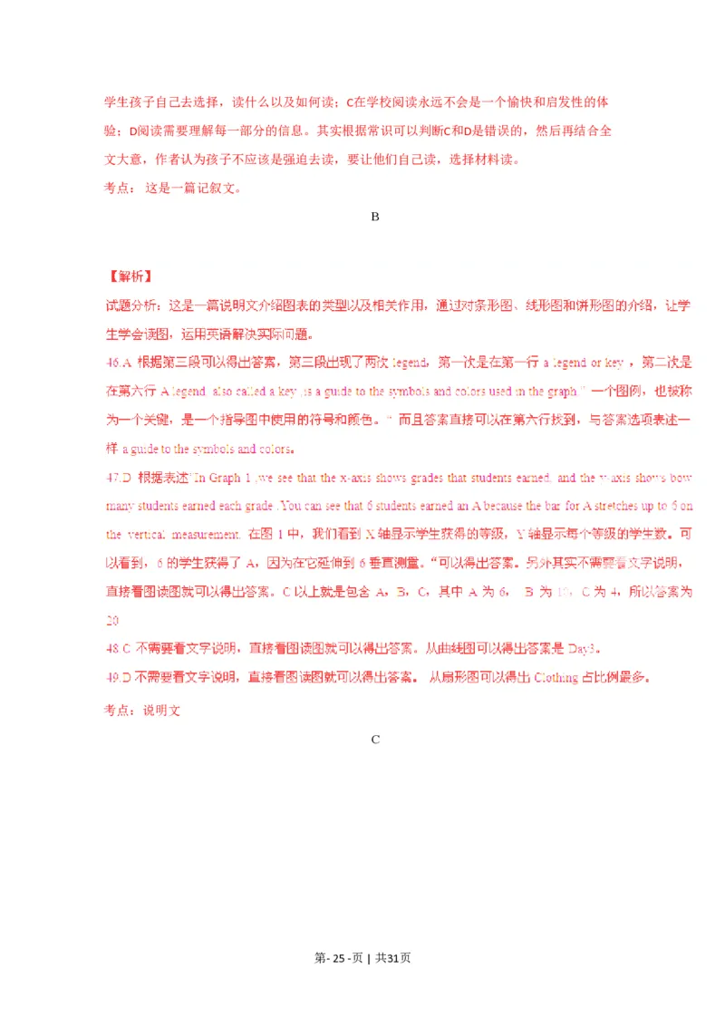 2015年高考英语试卷（浙江）（解析卷）_英语历年高考真题_新&middot;PDF版2008-2025&middot;高考英语真题_英语（按省份分类）2008-2025_2008-2025&middot;（浙江）英语高考真题