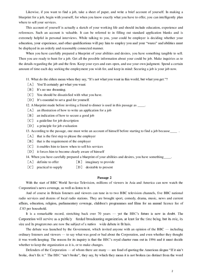 1996年考研英语真题_❤️1.1980-2009年考研英语真题及解析(英语一二通用）_01、真题部分（英语一二通用）_1980-1997年真题