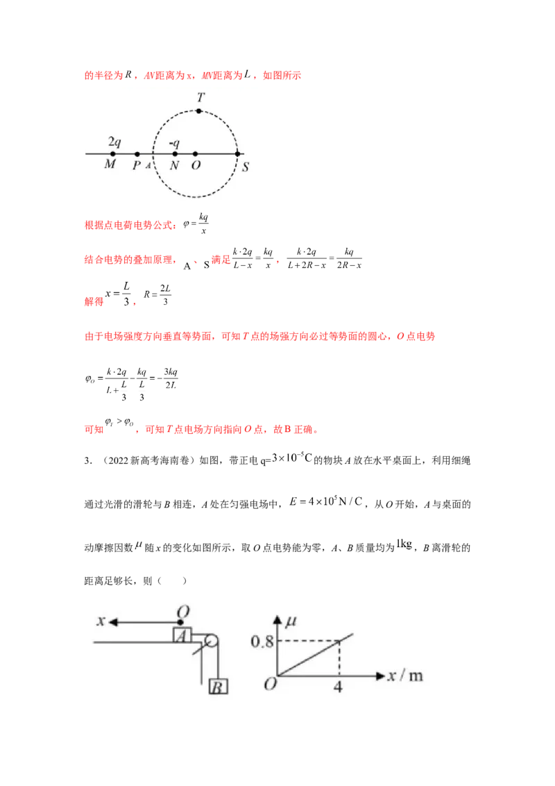 模型40电势和电势能模型（解析版）_2025高中物理模型方法技巧高三复习专题练习讲义_高考物理模型最新模拟题专项训练