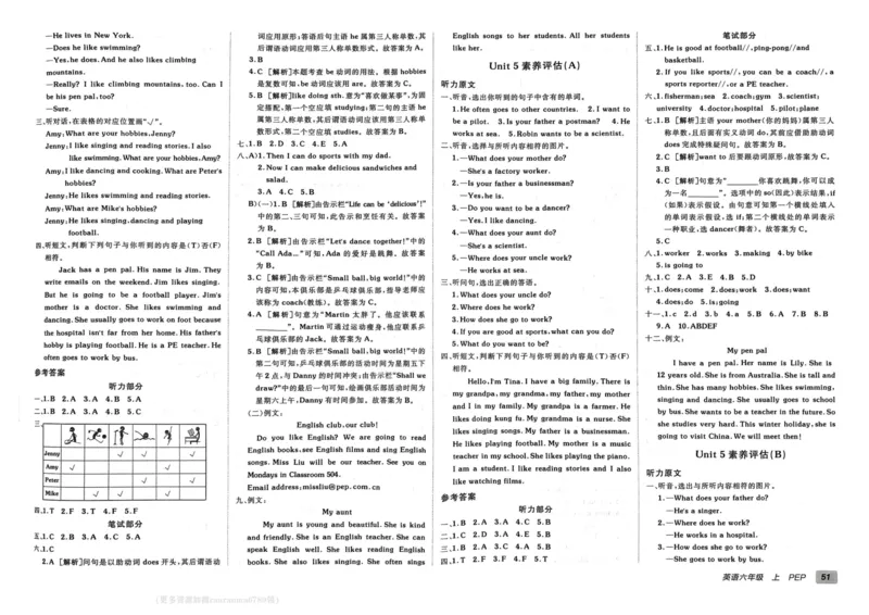 24秋《非常海淀单元测试AB卷》英语人教版6上_2024年人教版小学数学一二三四五六年级上册下册期中期末试a0747_小学全科《同步练习+精品试卷》打包下载（1-6年级单元月考期中期末试卷）