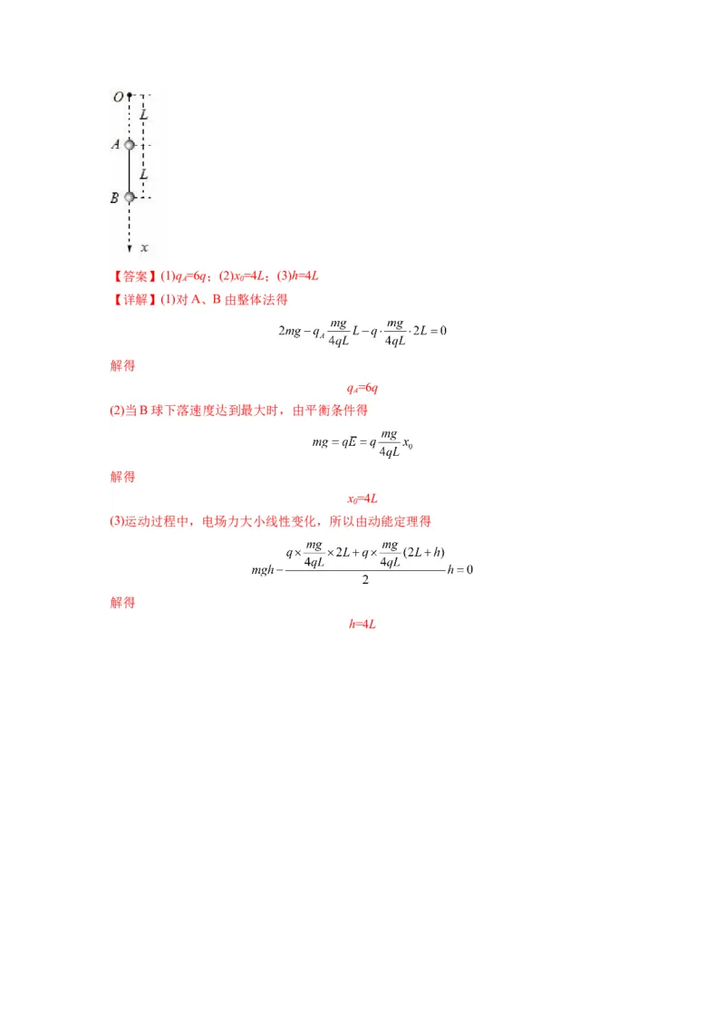 专题20电场力的性质（解析版）_2025高中物理模型方法技巧高三复习专题练习讲义_新版高考物理模型与方法