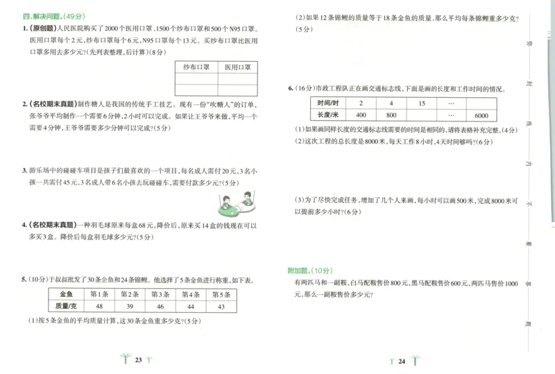25秋《学霸冲A卷》4年级上册数学苏教版_25秋《小学学霸冲A卷》数学苏教版1456
