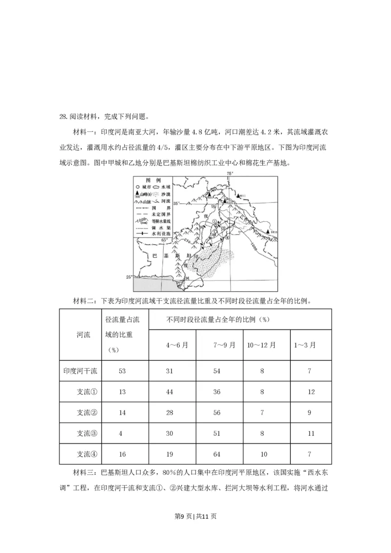 2018年高考地理试卷（浙江）（11月）（空白卷）_地理历年高考真题_新&middot;PDF版2008-2025&middot;高考地理真题_地理（按省份分类）2008-2025_2008-2025&middot;（浙江）地理高考真题