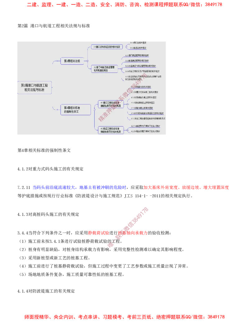 21.21-第2篇-第3章-相关法规（略）-第4章-相关标准的强制性条文_2026年一级建造师_2026年一建港航_2025年一建港航SVIP_04-冲刺串讲✿考点强化✿小灶集训