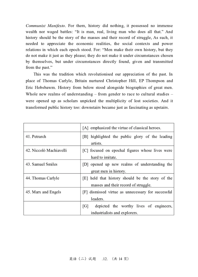 2012年考研英语二真题（可复制搜索查词）(1)_❤️2.2010-2024年考研英语二真题及解析_01、真题部分