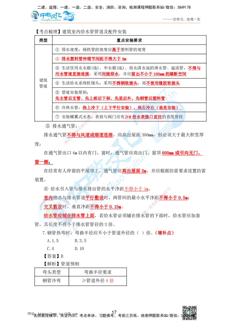 02.25一建机电实务-选择题（查漏补缺）_2026年一级建造师_2026年一建机电_2025年一建机电SVIP_04-冲刺串讲✿考点强化✿小灶集训_46-机电《冲刺面授班》刘建军ZJ_课程讲义