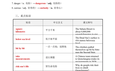 2026春人教版英语八下单元知识清单Unit4_初中英语新版_最新人教版英语八年级下册_2026春新人教版八下（更新中）_19知识清单U1-U6