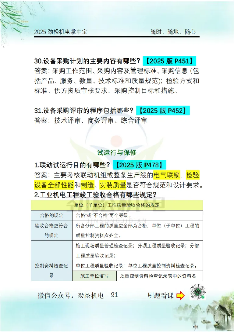 2025一建掌中宝答案_2026年一级建造师_2026年一建机电_2025年一建机电SVIP_02-基础精讲✿高端面授✿深度强化_30-机电《全系VIP班》劲松SMR_12.掌中宝讲解