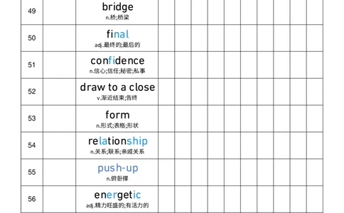 2025秋人教版八年级上册英语U6艾宾浩斯记忆表单词默写_初中英语新版_最新人教版英语八年级上册_新版_初中英语8上新更新第三套可选择_10单词默写+字帖_单词表