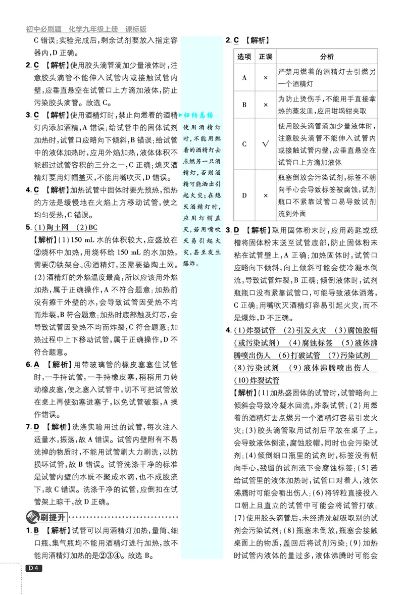 2026《初中必刷题》化学9上(鲁教版)批注式详答与详析_2026《初中必刷题》全科多版本_2025秋_2026版初中《必刷题》9年级上册（7科全）（多版本合集）