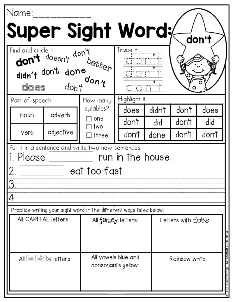 4自然拼读SightWords(启蒙阅读高频词）_幼小衔接全套_幼小衔接资料大全_幼小衔接资料1️⃣_017高频词翻翻卡500页_五个级别高频词SightWords练习纸​