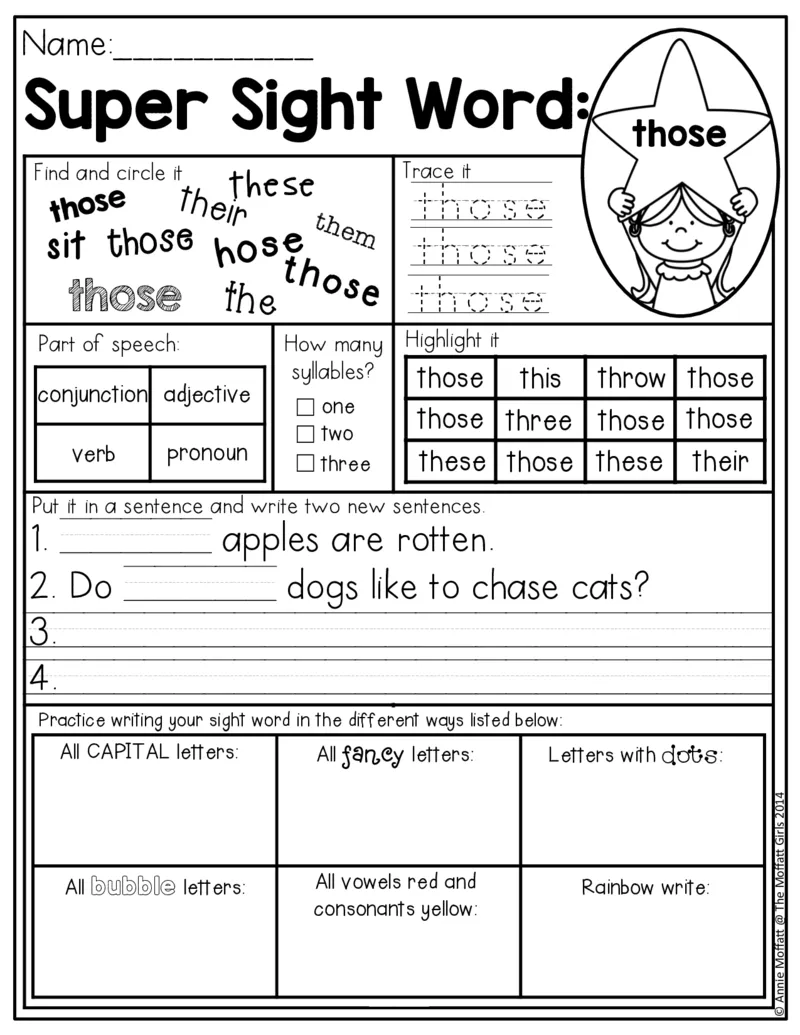 4自然拼读SightWords(启蒙阅读高频词）_幼小衔接全套_幼小衔接资料大全_幼小衔接资料1️⃣_017高频词翻翻卡500页_五个级别高频词SightWords练习纸​