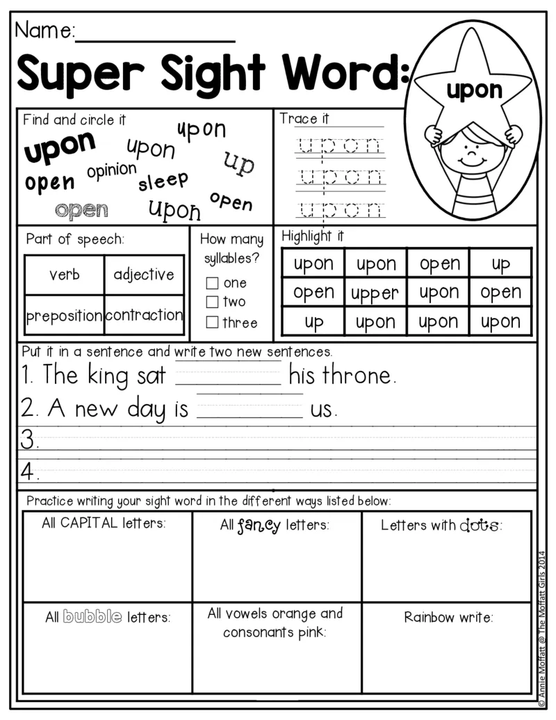 4自然拼读SightWords(启蒙阅读高频词）_幼小衔接全套_幼小衔接资料大全_幼小衔接资料1️⃣_017高频词翻翻卡500页_五个级别高频词SightWords练习纸​