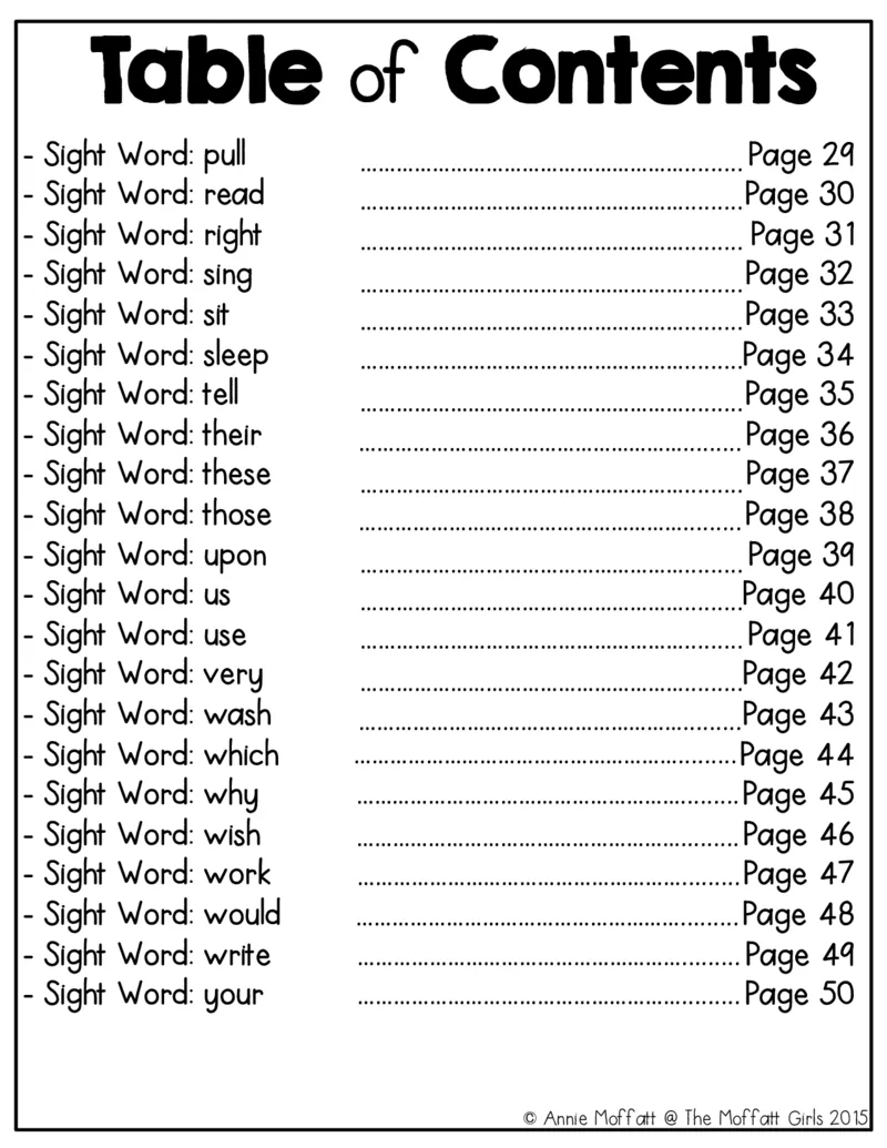 4自然拼读SightWords(启蒙阅读高频词）_幼小衔接全套_幼小衔接资料大全_幼小衔接资料1️⃣_017高频词翻翻卡500页_五个级别高频词SightWords练习纸​