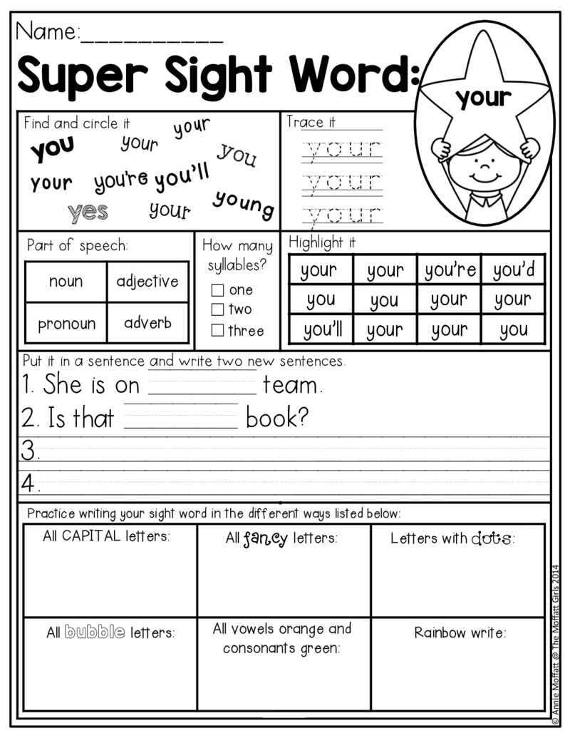 4自然拼读SightWords(启蒙阅读高频词）_幼小衔接全套_幼小衔接资料大全_幼小衔接资料1️⃣_017高频词翻翻卡500页_五个级别高频词SightWords练习纸​