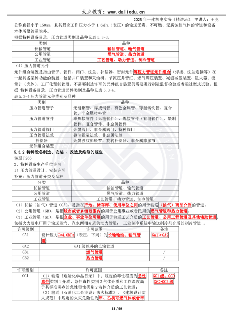 2025一建《机电》精讲讲义_2026年一级建造师_2026年一建机电_2025年一建机电SVIP_02-基础精讲✿高端面授✿深度强化_46-机电《深度精讲班》王克DL