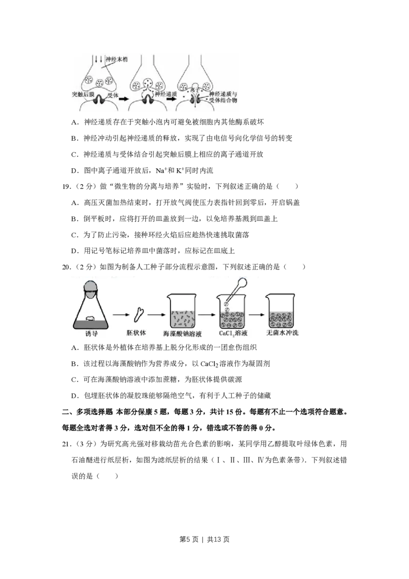 2015年高考生物试卷（江苏）（空白卷）_生物历年高考真题_新&middot;PDF版2008-2025&middot;高考生物真题_生物（按省份分类）2008-2025_2008-2025&middot;（江苏）生物高考真题