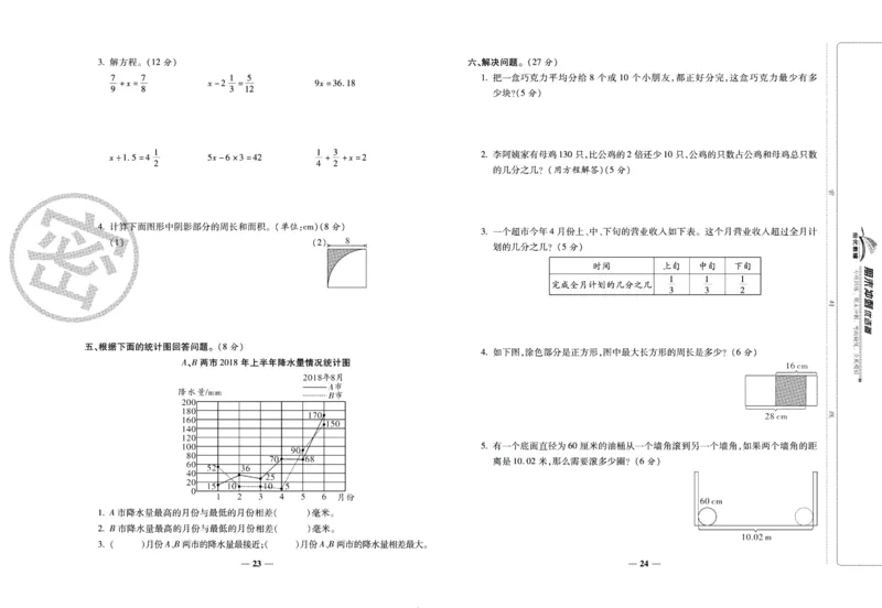 《期末冲刺优选卷》五年级下册数学苏教版_2024年人教版小学数学一二三四五六年级上册下册期中期末试a0747_小学全科《同步练习+精品试卷》打包下载（1-6年级单元月考期中期末试卷）