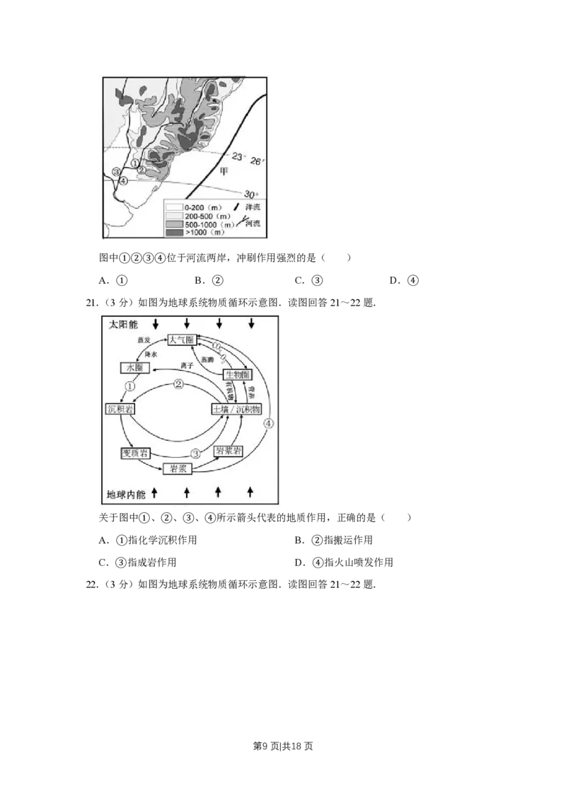 2016年高考地理试卷（江苏）（空白卷）_地理历年高考真题_新&middot;PDF版2008-2025&middot;高考地理真题_地理（按省份分类）2008-2025_2008-2025&middot;（江苏）地理高考真题