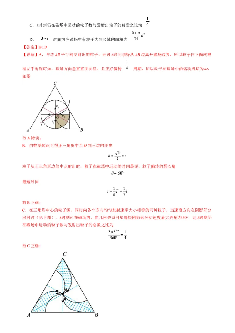 专题12磁偏转模型中的关键几何条件（解析版）_2025高中物理模型方法技巧高三复习专题练习讲义_高考物理热点模型
