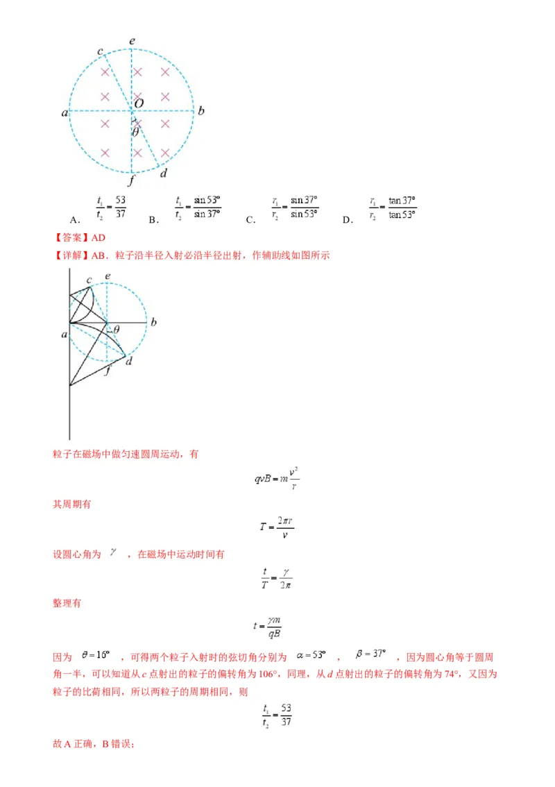 专题12磁偏转模型中的关键几何条件（解析版）_2025高中物理模型方法技巧高三复习专题练习讲义_高考物理热点模型
