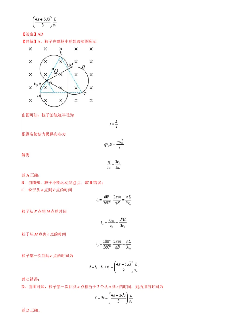 专题12磁偏转模型中的关键几何条件（解析版）_2025高中物理模型方法技巧高三复习专题练习讲义_高考物理热点模型