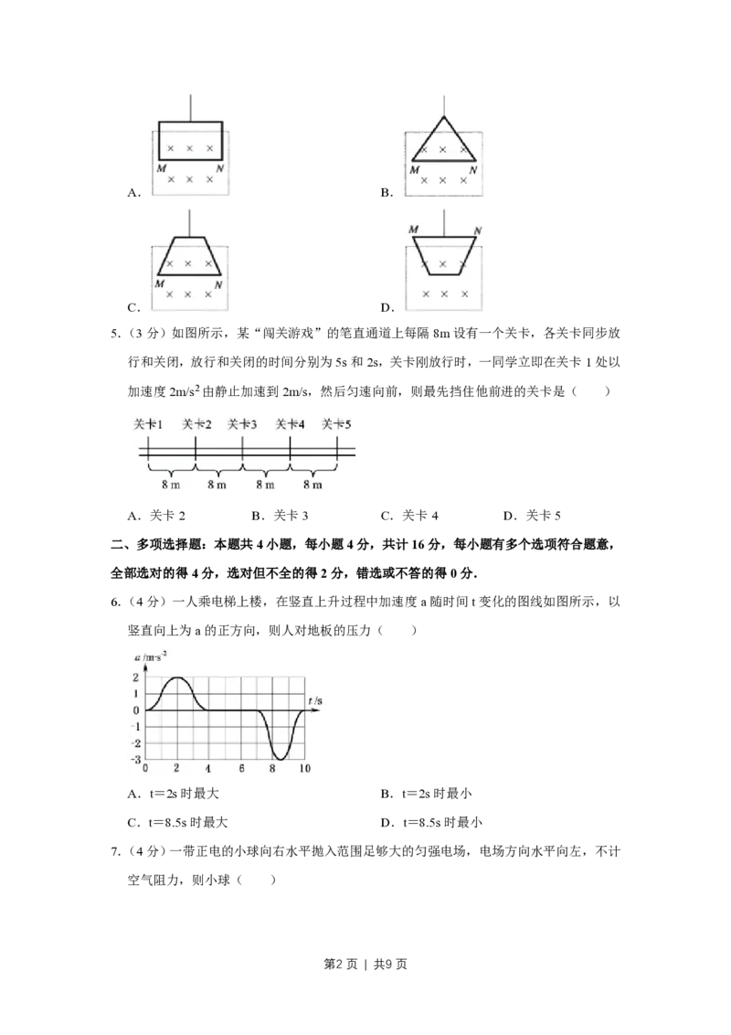 2015年高考物理试卷（江苏）（空白卷）_物理历年高考真题_新&middot;PDF版2008-2025&middot;高考物理真题_物理（按省份分类）2008-2025_2008-2025&middot;（江苏）物理高考真题