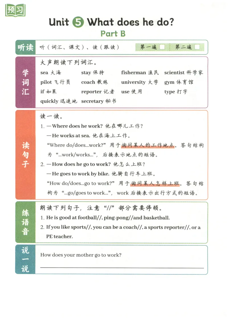 25秋英语课堂笔记人教pep版-6年级上册-预习复习单_25秋英语课堂笔记人教pep版-6年级上册
