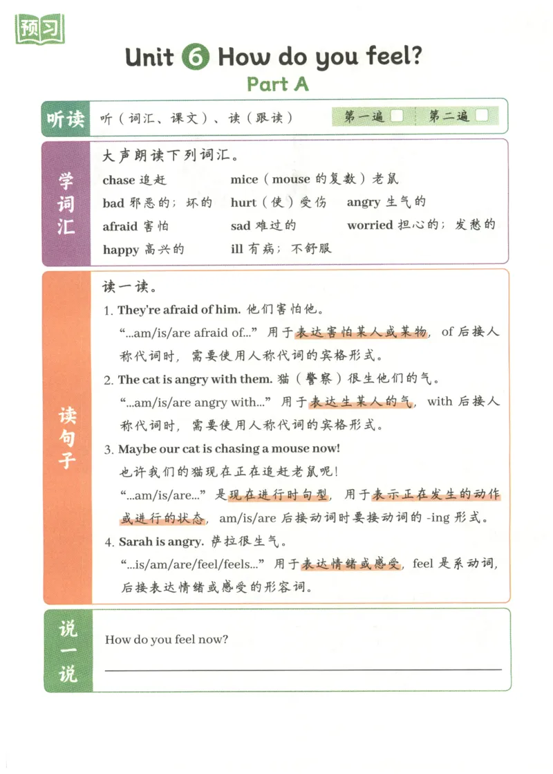 25秋英语课堂笔记人教pep版-6年级上册-预习复习单_25秋英语课堂笔记人教pep版-6年级上册
